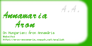 annamaria aron business card