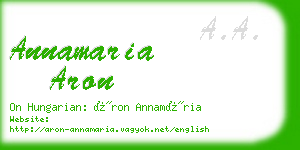 annamaria aron business card